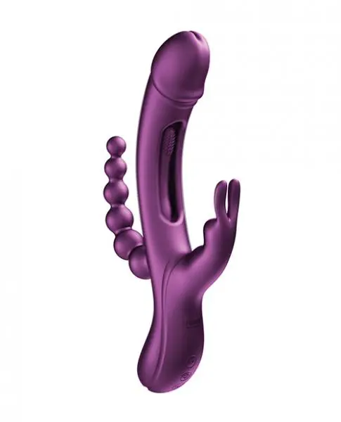 Trilux Kinky Finger Rabbit Vibrator with Anal Beads | Dual Pleasure Toy