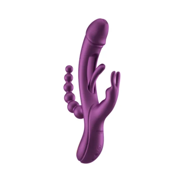 Trilux Kinky Finger Rabbit Vibrator with Anal Beads | Dual Pleasure Toy
