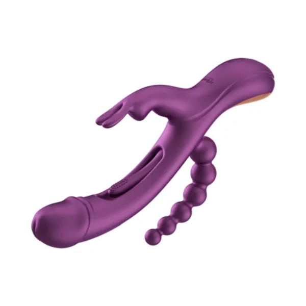 Trilux Kinky Finger Rabbit Vibrator with Anal Beads | Dual Pleasure Toy