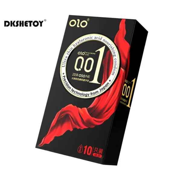 0.01 Ultra-thin Condom for men long sex OLO Hyaluronic Acid sex delay dotted sleeve for penis condoms 10pcs/box