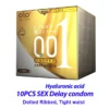 0.01 Ultra-thin Condom for men long sex OLO Hyaluronic Acid sex delay dotted sleeve for penis condoms 10pcs/box