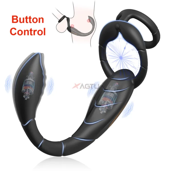 APP Control Vibrating Butt Plug Cock Ring for Men Prostate Massager for Gay Anal Vibrator Penis Ring Adult Sex Toy for Men