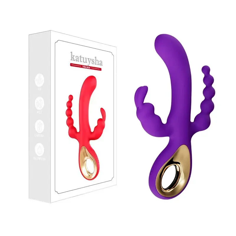 3 In 1 Dildo Rabbit Vibrator for Women G-Spot Orgasm Masturbator Anal Plug Clitoris Stimulator Female Masturbation Sex Toys 18