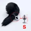 4 Sises Fox Tail Anal Plug Role-playing Prostate Massager Anus Training Dog Tail Butt Plug Dildo Adult Toys for Couple Women Men