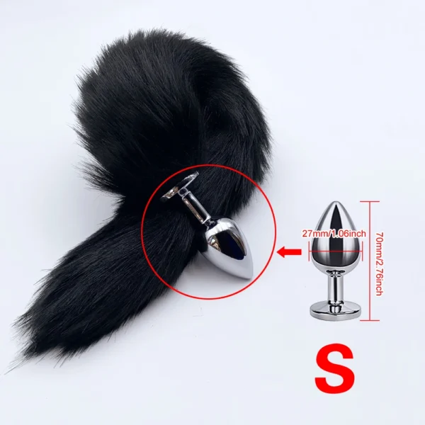 4 Sises Fox Tail Anal Plug Role-playing Prostate Massager Anus Training Dog Tail Butt Plug Dildo Adult Toys for Couple Women Men