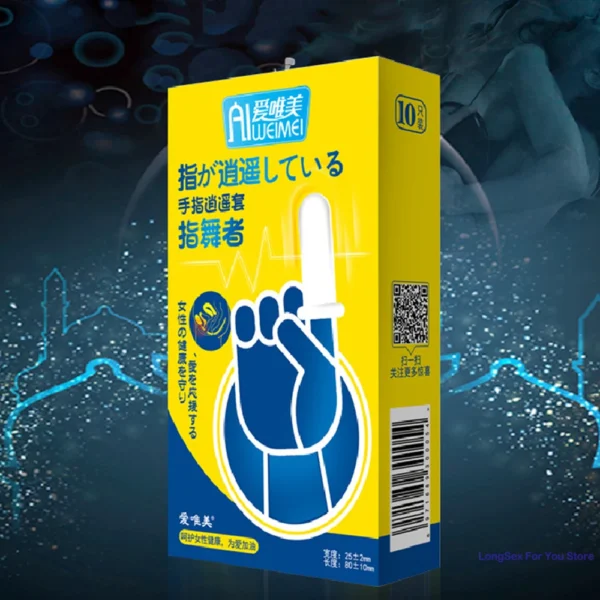 reusable condom Finger Sleeve Vaginal Massager female Masturbation G spot Stimulator Clitoris Stimulator Sex Toys for couples