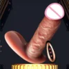 Remote Control Silicone Realistic Huge Dildo Insert Anal Vagina Retractable Heated Penis Vibrator Dick Adult Sex Toys For Female