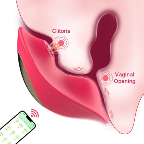 2 in 1 Sucker Vibrator Wearable Clit Sucking Vibrator Vagina Clitoris Stimulator Female Masturbator Sex Toy for Adults Couples