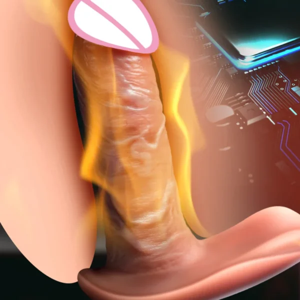 Remote Control Silicone Realistic Huge Dildo Insert Anal Vagina Retractable Heated Penis Vibrator Dick Adult Sex Toys For Female