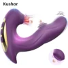 Kushor 3 in 1 Clitoral Sucking Vibrator Female For Women Clit Clitoris Sucker Tongue Licking Dildo Adults Goods Sex Toys Female