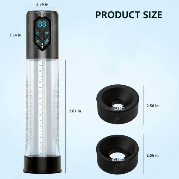 HESEKS Vacuum Sucking Electric Penis Pump Air Water Penis Extender Dick Training Automatic Male Masturbator Sex Toy for Men 18+