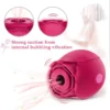 Rose Shape Vagina Sucking Vibrator Intimate Good Nipple Sucker Oral Licking Clitoris Stimulation Powerful Sex Toys for Women