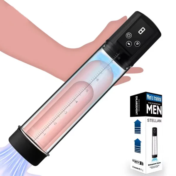 Automatic Electric Penis Pump Vacuum Pump with 9 Suction Levels Thicken Penis Enlargement Enhance Sex Toy Masturbators for Men