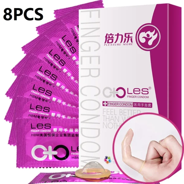 reusable condom Finger Sleeve Vaginal Massager female Masturbation G spot Stimulator Clitoris Stimulator Sex Toys for couples