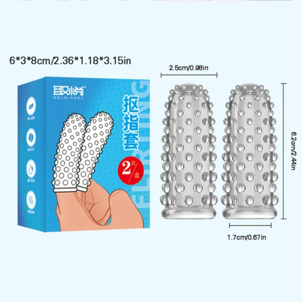 reusable condom Finger Sleeve Vaginal Massager female Masturbation G spot Stimulator Clitoris Stimulator Sex Toys for couples