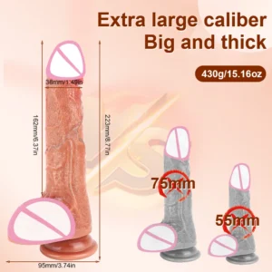 Telescopic Vibrating Thrusting Realistic Dildo Heated Penis Female G-spot Vagina Anal Massager Masturbator With Suction Cup 18+