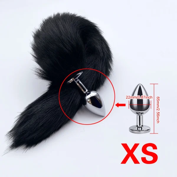 4 Sises Fox Tail Anal Plug Role-playing Prostate Massager Anus Training Dog Tail Butt Plug Dildo Adult Toys for Couple Women Men