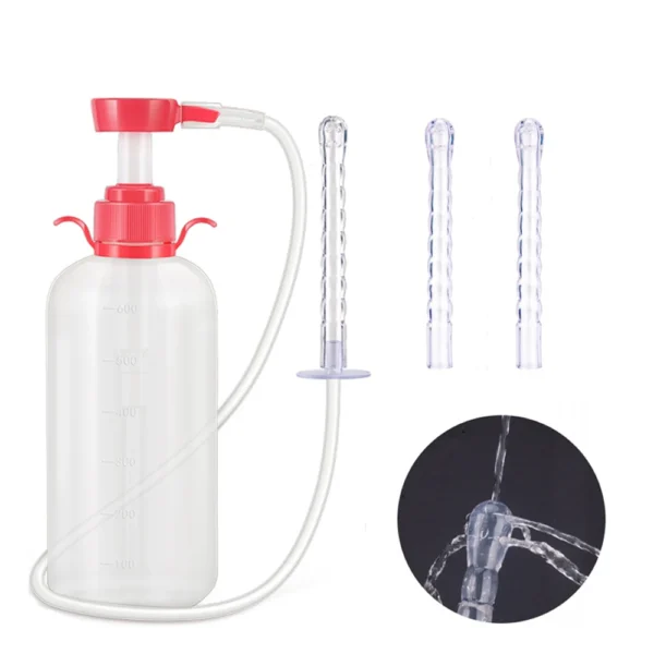 300/600ML Reusable Vagina Irrigator Syringe Anal Cleaner Enemator Vaginal Washing Device Kit Female Vaginal Enema Douche Shower