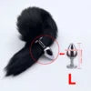 4 Sises Fox Tail Anal Plug Role-playing Prostate Massager Anus Training Dog Tail Butt Plug Dildo Adult Toys for Couple Women Men
