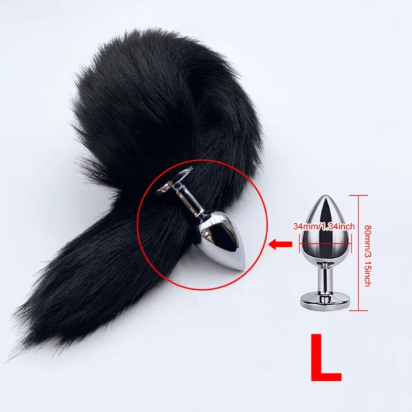 4 Sises Fox Tail Anal Plug Role-playing Prostate Massager Anus Training Dog Tail Butt Plug Dildo Adult Toys for Couple Women Men