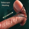 Remote Control Silicone Realistic Huge Dildo Insert Anal Vagina Retractable Heated Penis Vibrator Dick Adult Sex Toys For Female