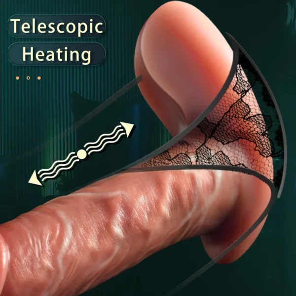 Remote Control Silicone Realistic Huge Dildo Insert Anal Vagina Retractable Heated Penis Vibrator Dick Adult Sex Toys For Female