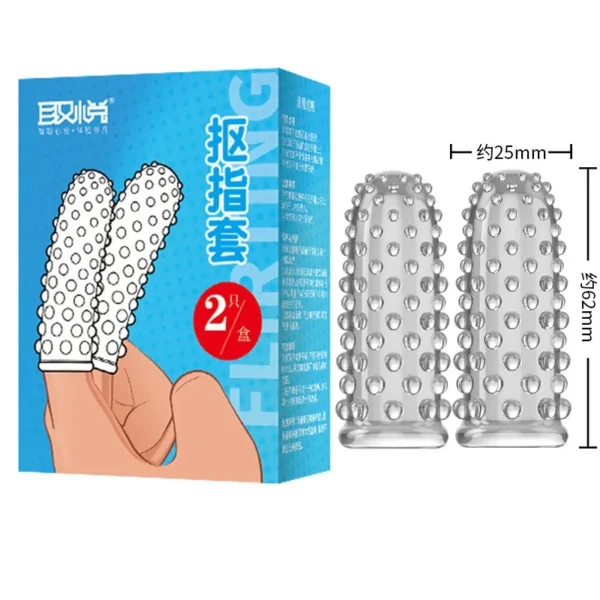 G-spot Clitoris Stimulation Adult Sex Toys Les Finger Condom Reusable Masturbation Sex Game Erotic Product Dotted Finger Sleeves