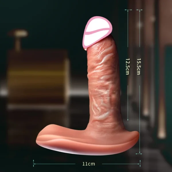 Remote Control Silicone Realistic Huge Dildo Insert Anal Vagina Retractable Heated Penis Vibrator Dick Adult Sex Toys For Female