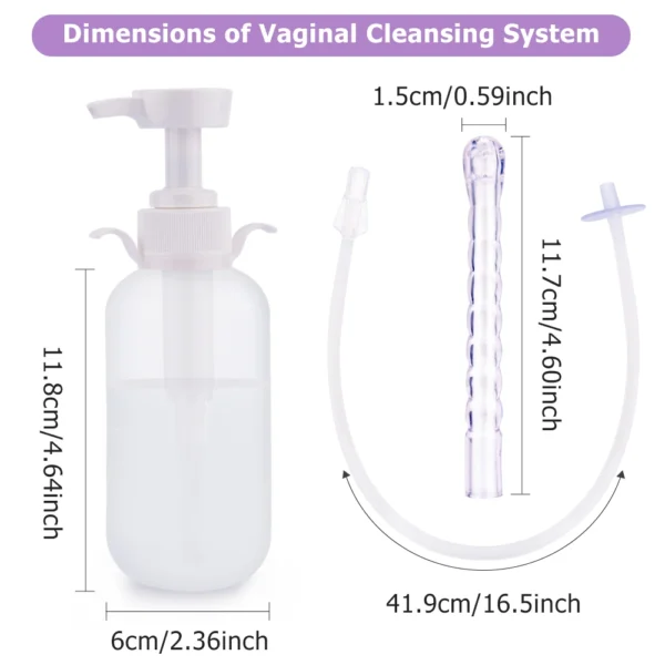 300/600ML Reusable Vagina Irrigator Syringe Anal Cleaner Enemator Vaginal Washing Device Kit Female Vaginal Enema Douche Shower