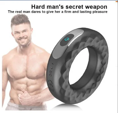 Penis Ring Vibrator Adjustable Vibrating Ring Delay Ejaculation Enlargement Erection Masturbator Adult Sex Toy For Men