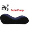 Sex Love Pillow Inflatable Sofa Bed Air Cushion Yoga Chaise Lounge Relax Chair Portable Lounger Position Aid Flocking Furniture