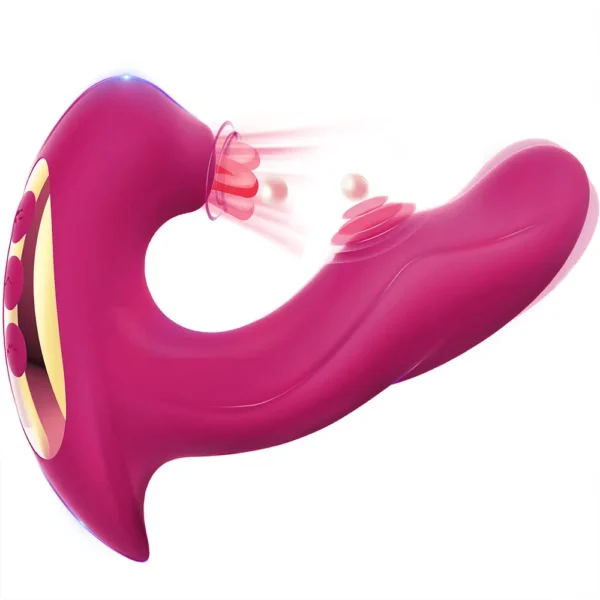 Kushor 3 in 1 Clitoral Sucking Vibrator Female For Women Clit Clitoris Sucker Tongue Licking Dildo Adults Goods Sex Toys Female