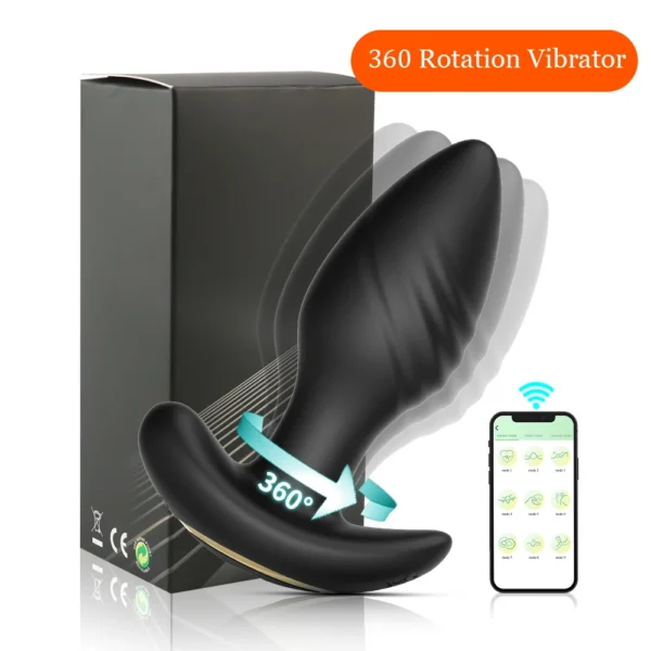 360 Rotation Butt Plug Vibrator for Adult App Control Vibrating Anal Plug Adult Sex Toys for Men Prostate Massager Women Sex Toy