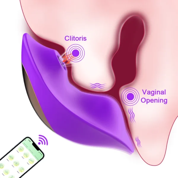 2 in 1 Sucker Vibrator Wearable Clit Sucking Vibrator Vagina Clitoris Stimulator Female Masturbator Sex Toy for Adults Couples